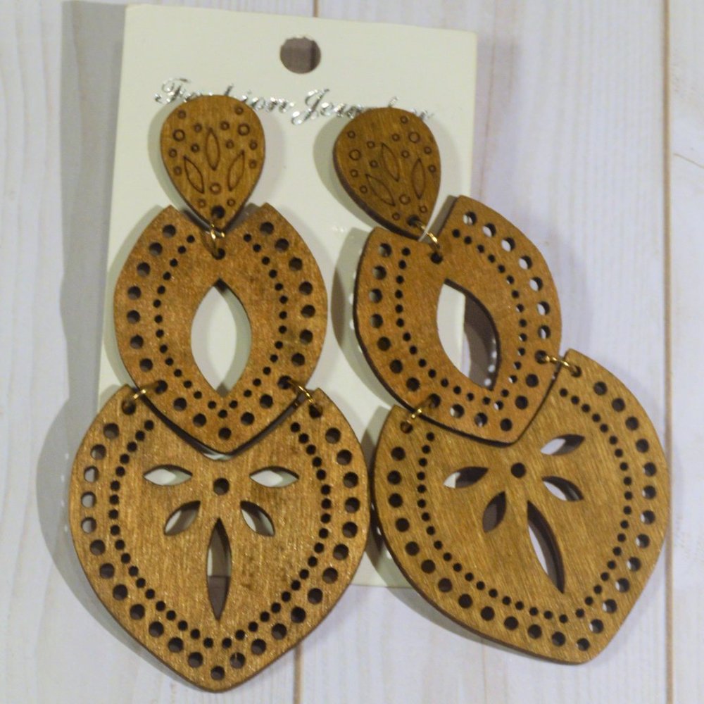 BoHo Wood Earrings